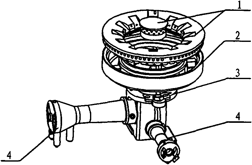 Cast iron enamel burner and preparation process thereof