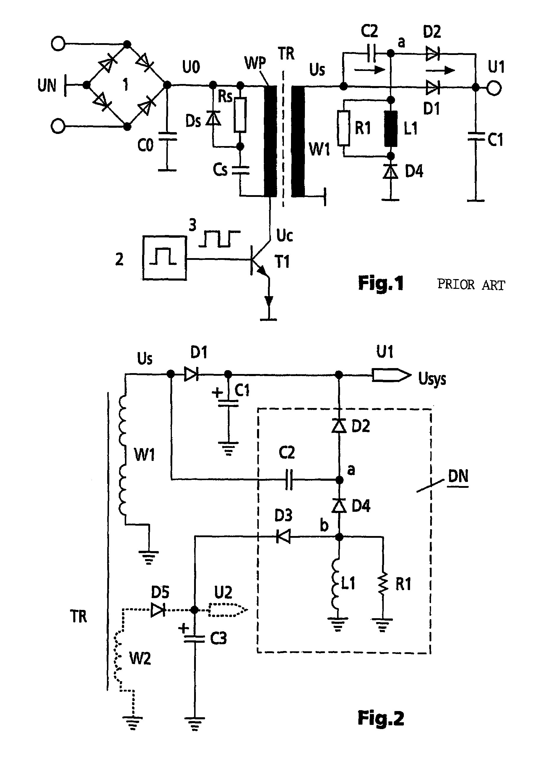 Switched-mode power supply with a damping network