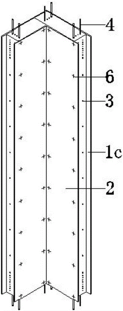 Modular assembly type L-shaped cold-formed thin-walled steel combined wall and connecting mode thereof