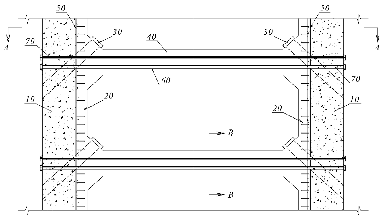 Stay cable and bridge tower anchored prefabricated prestressed concrete anchor beam structure