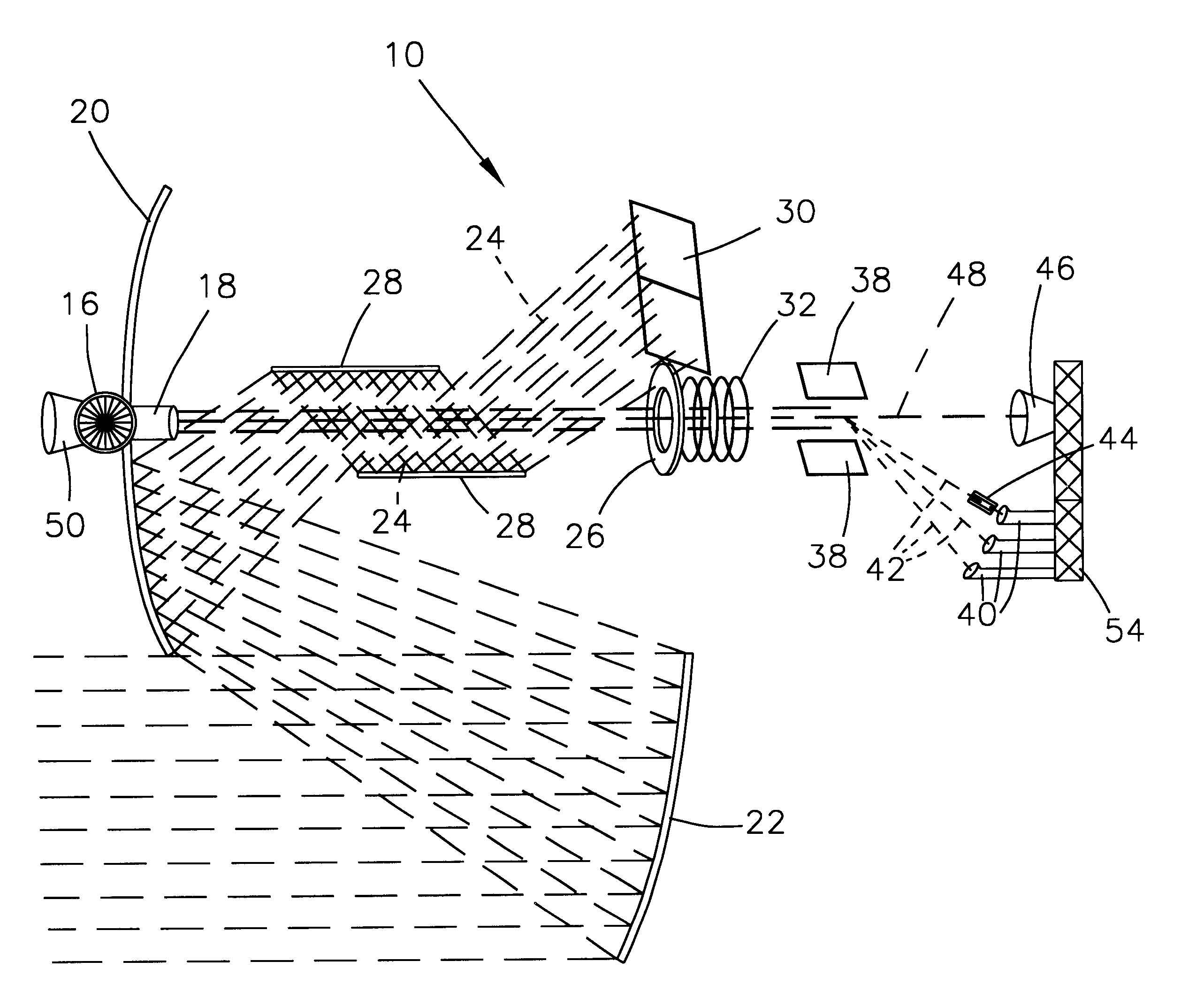 Process and apparatus for continuous-feed all-isotope separation in microgravity using solar power