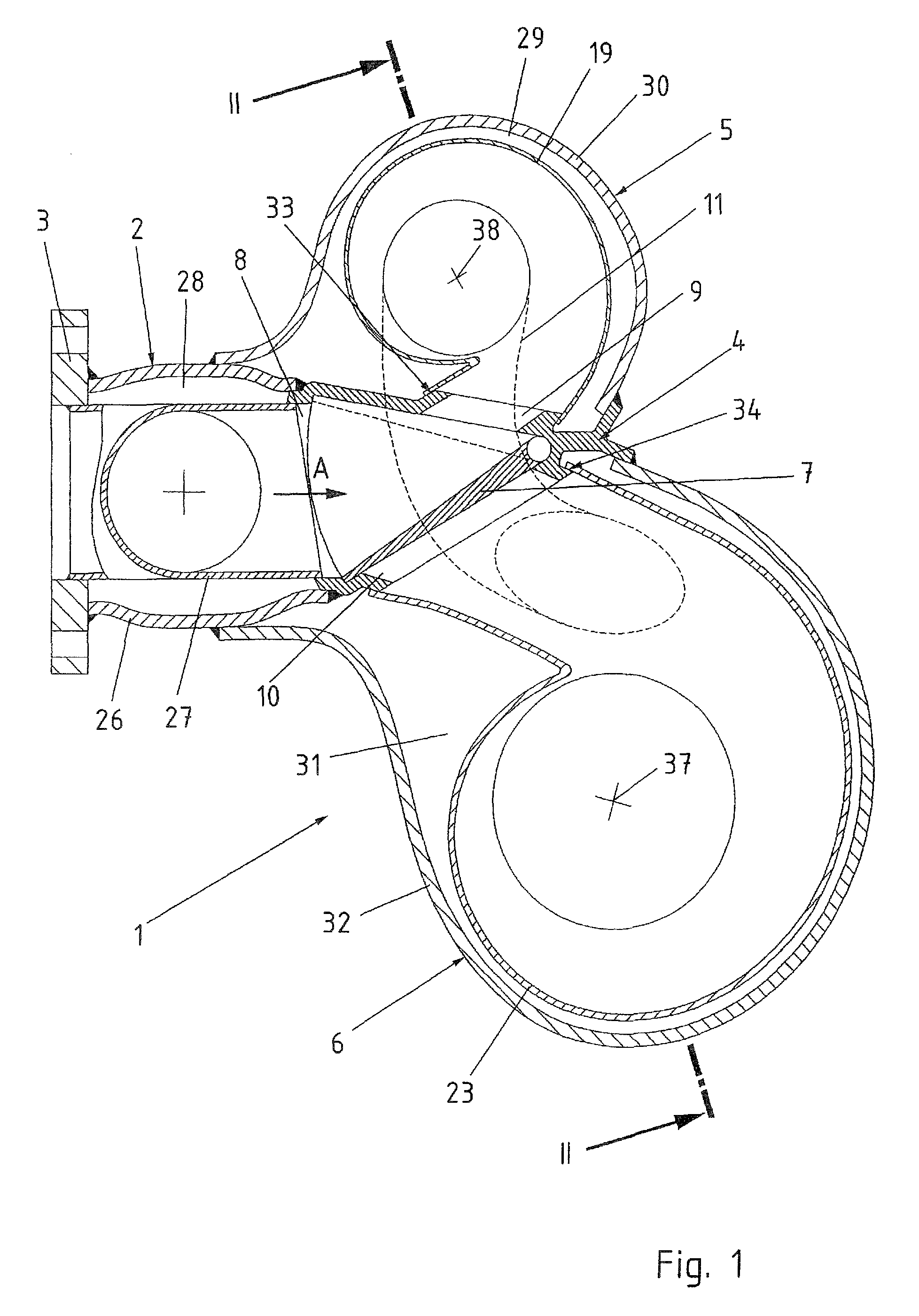 Exhaust gas assembly