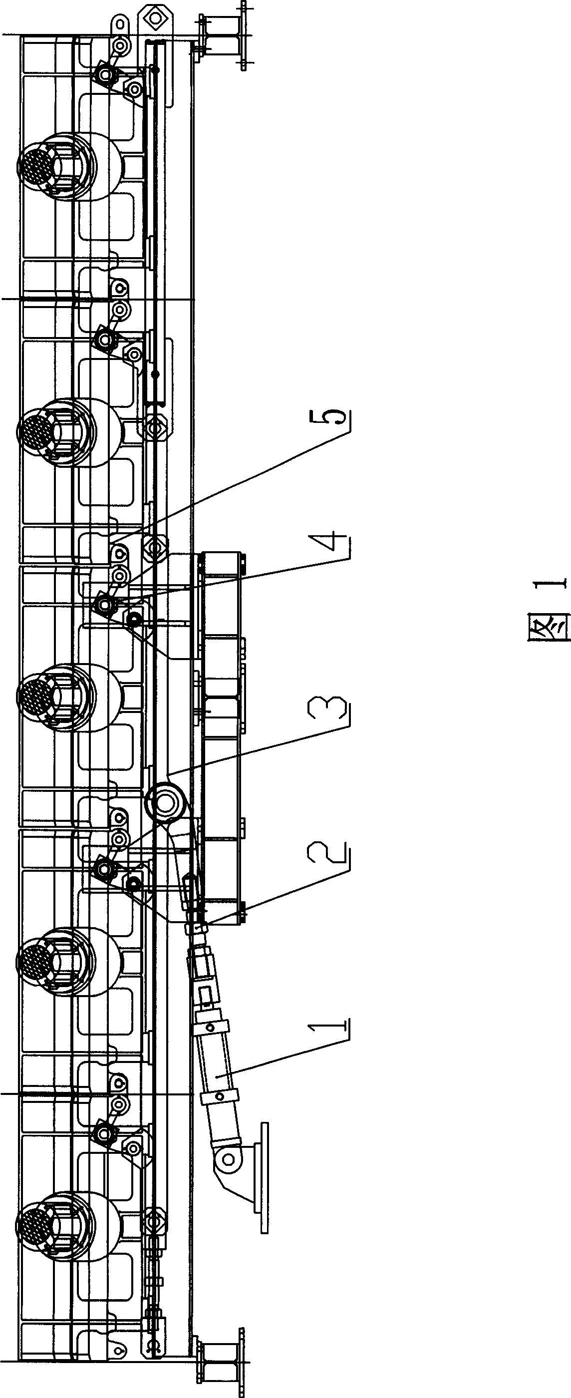 Novel bar material cooling bed steel-feeding transmission mechanism