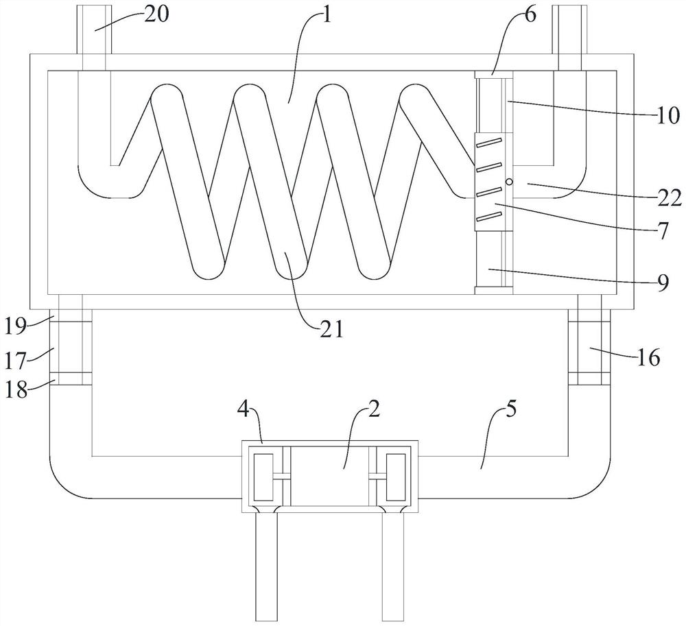 Heat exchanger with internal circulating rotational flow mechanism