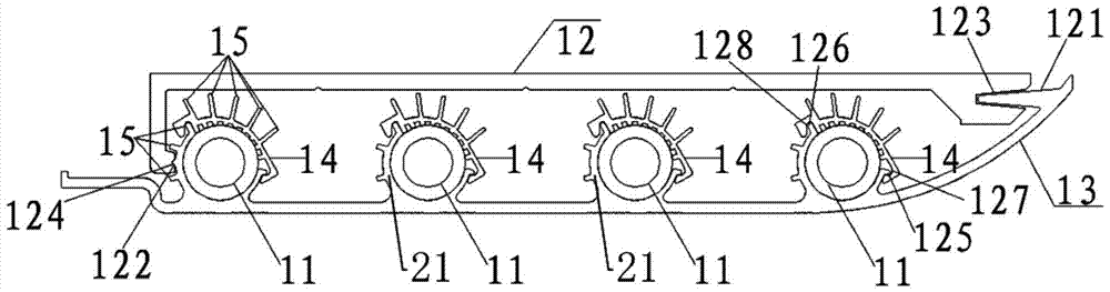 A base line convection and radiation heat exchanger capable of cooling and heating