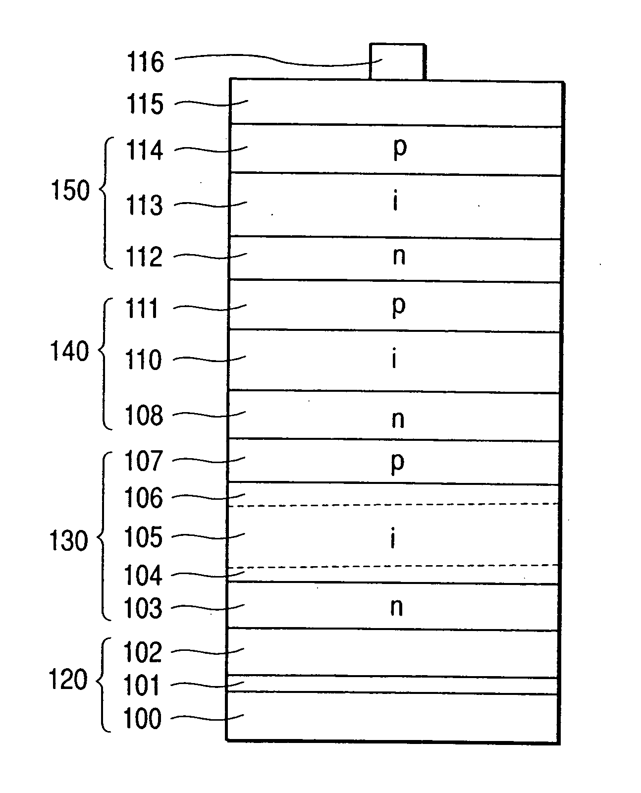 Stacked photovoltaic device