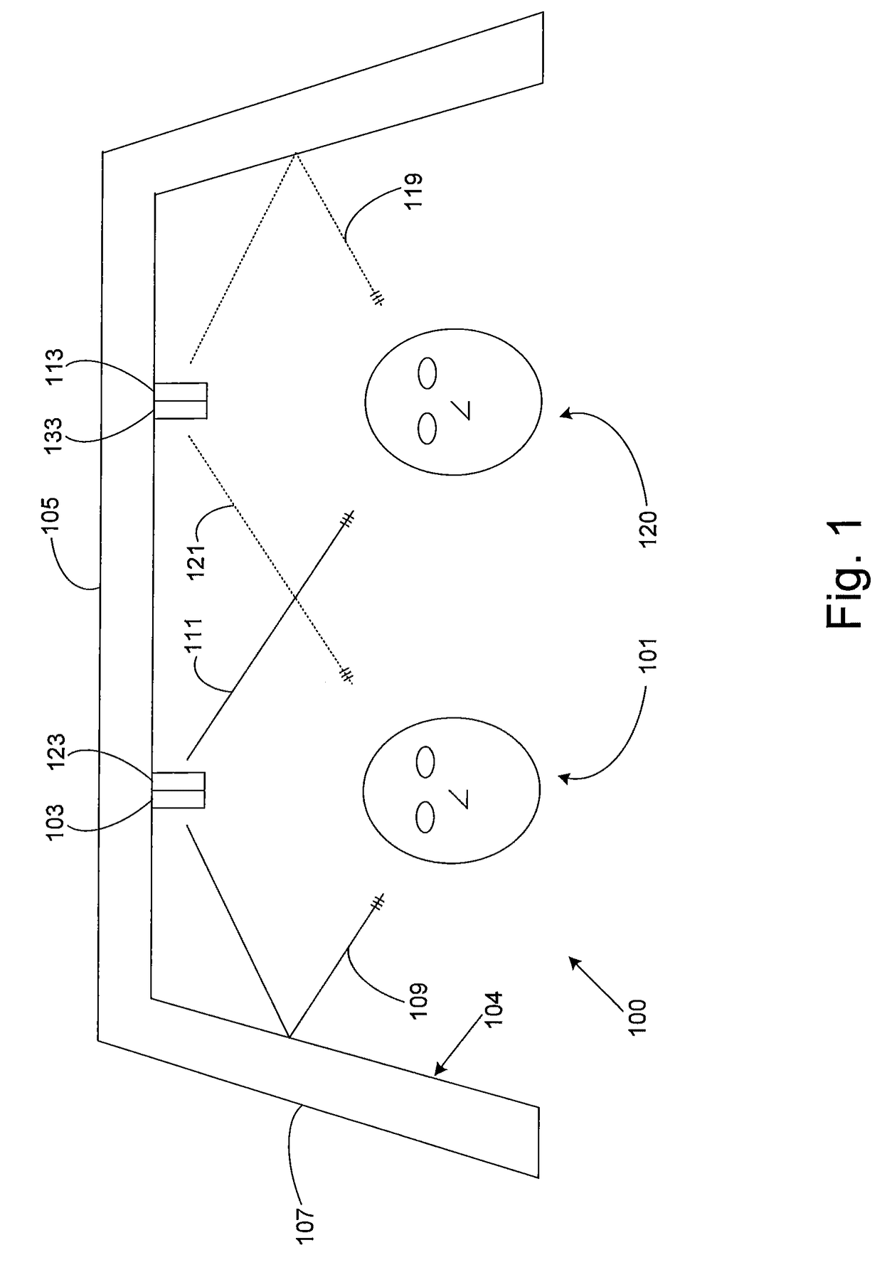 Directional loudspeaker to reduce direct sound