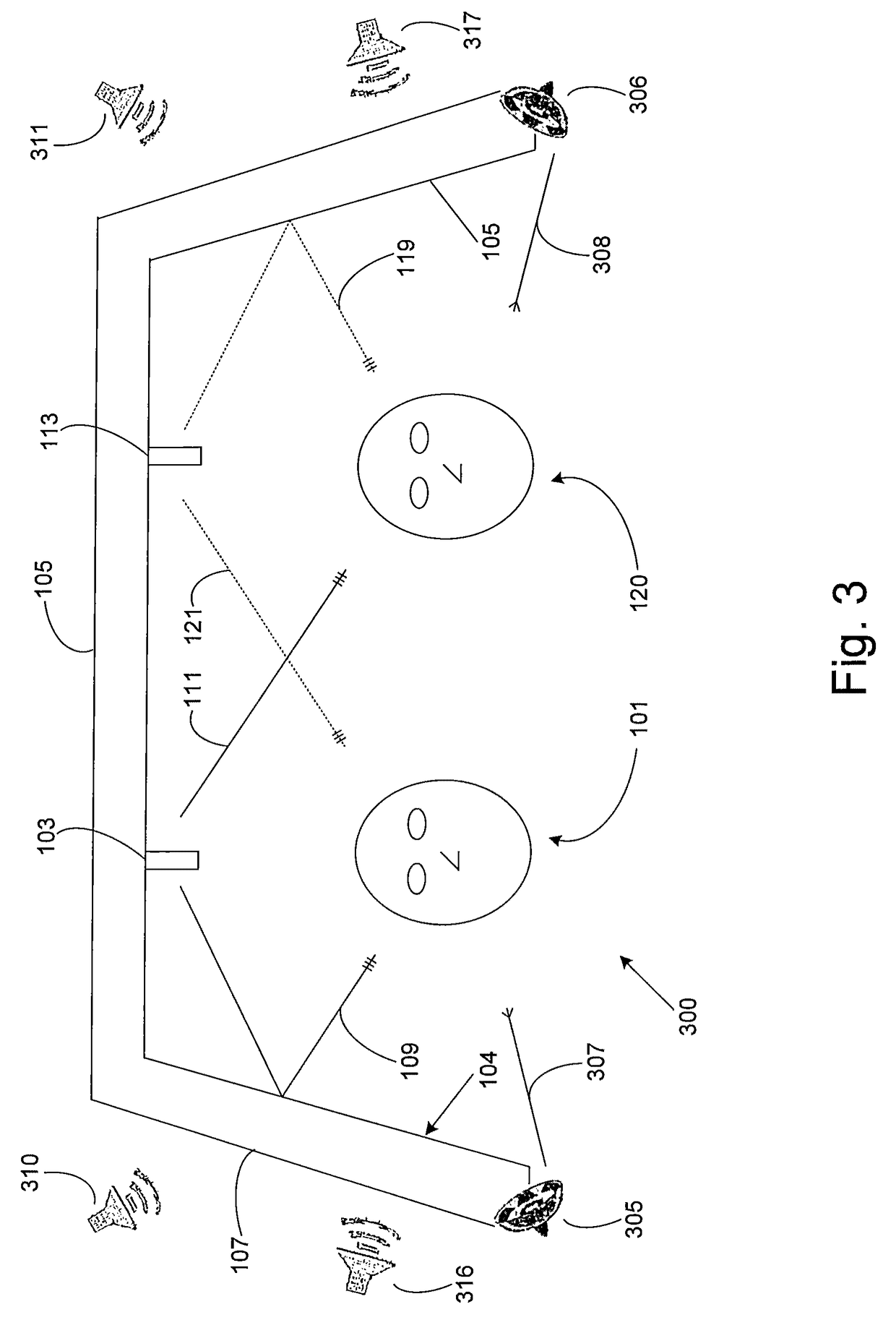 Directional loudspeaker to reduce direct sound