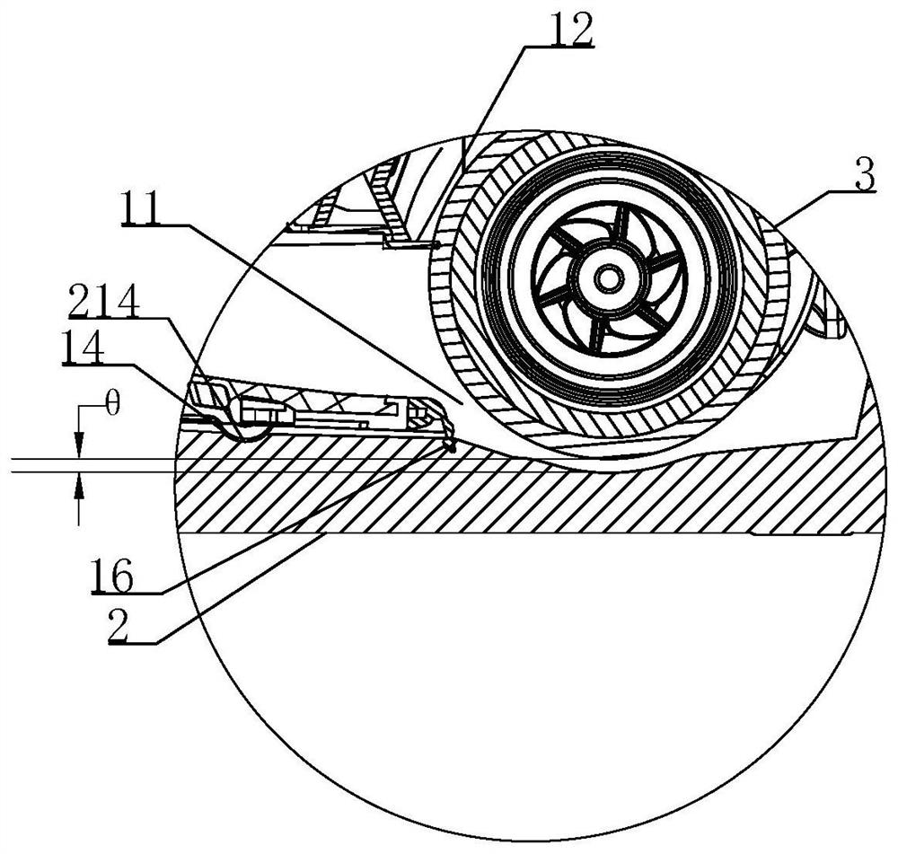 Self-cleaning surface cleaning machine