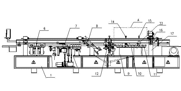 Dual-trimming door pocket edge banding machine