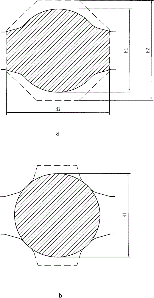 Large-specification steel rod diameter fixing hole pattern and diameter fixing process