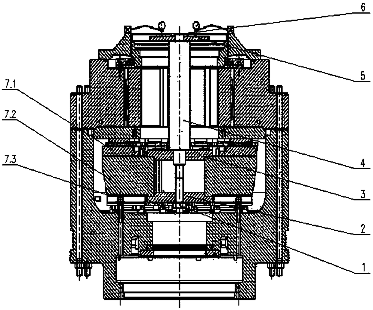 Mounting clearance measuring device of reactor coolant pump thrust plate