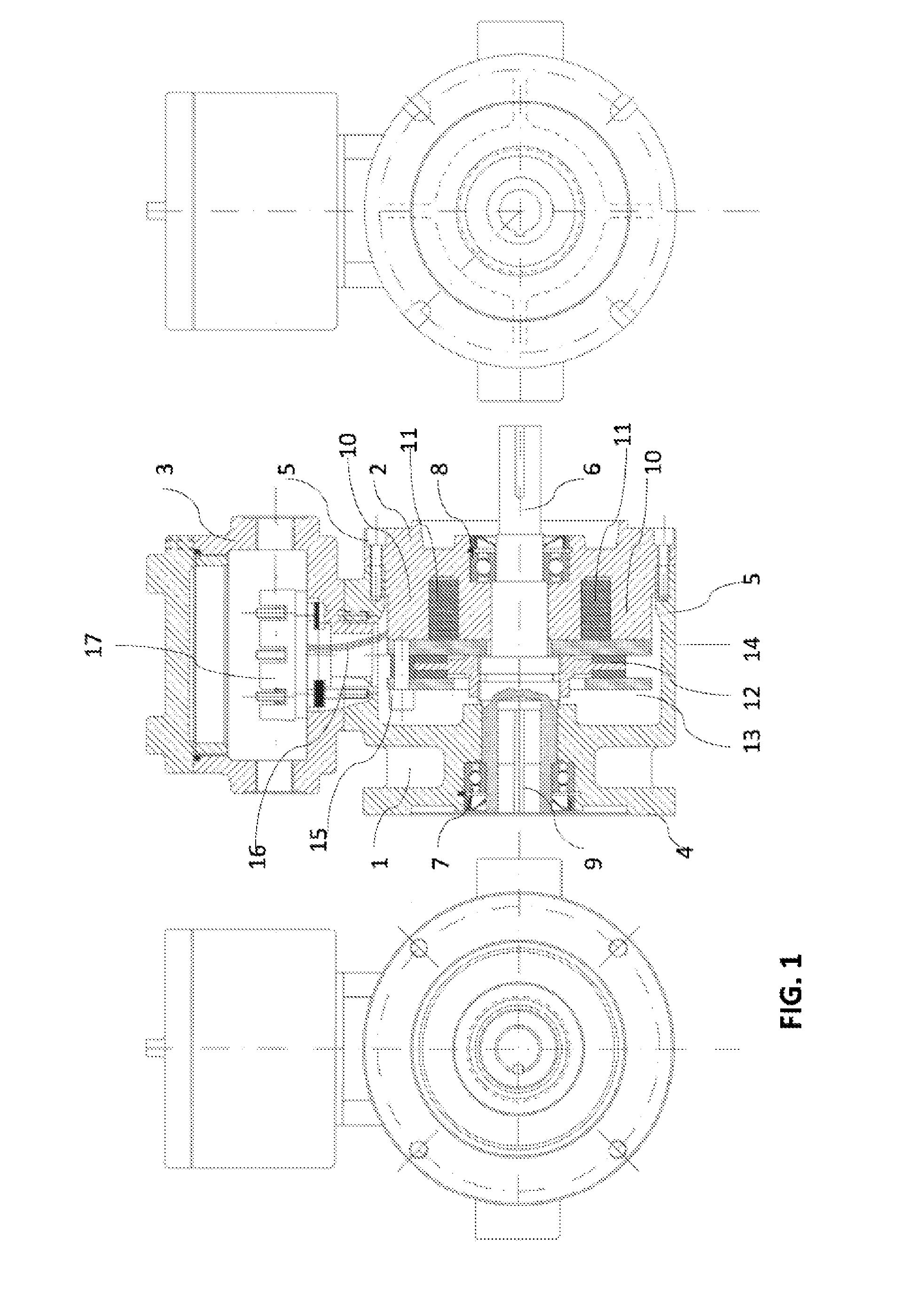 Explosion-proof braking device with non-magnetic shaft for an explosion-proof electric motor