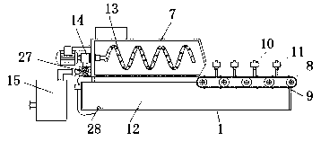 Automatic specification sorting and conveying line for shrimps