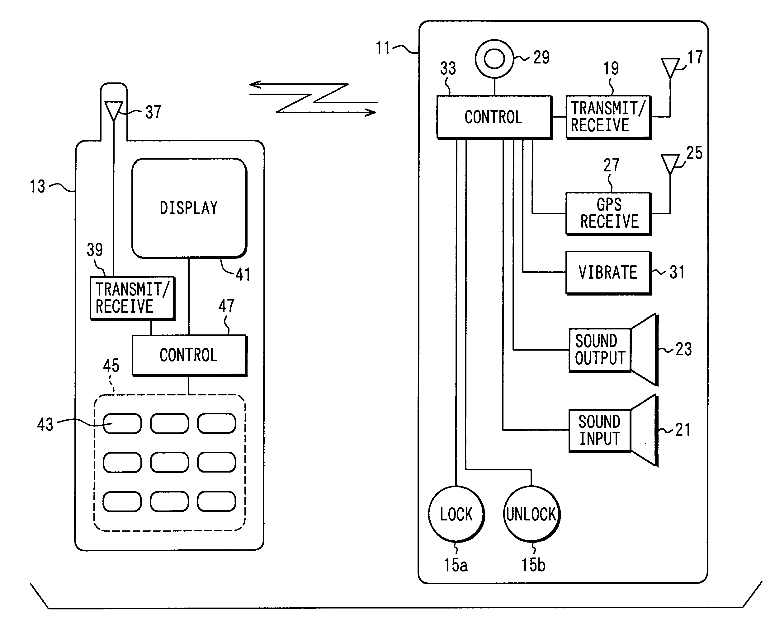 Portable device for electronic key system and portable device search system