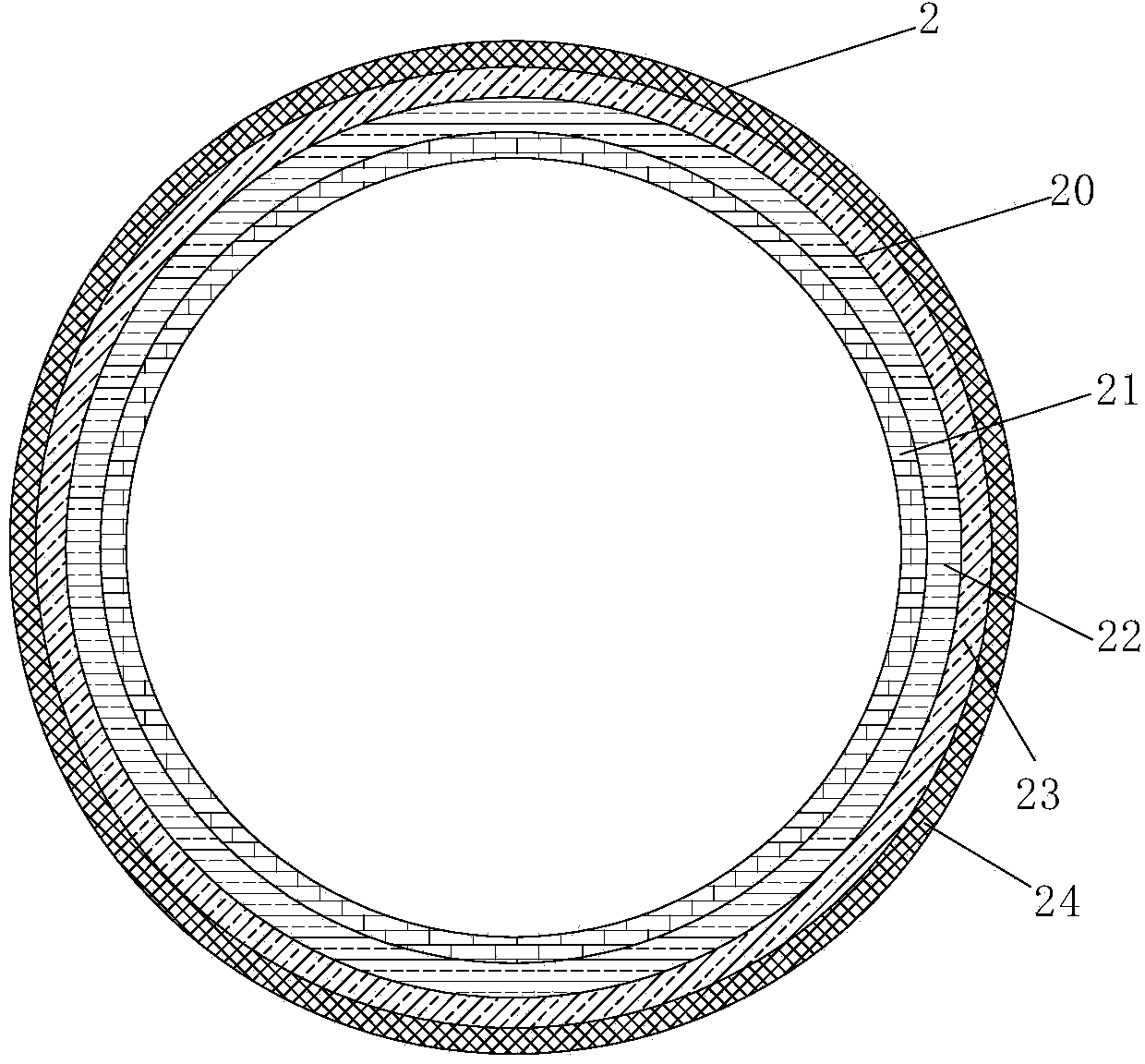 Novel-structured glass fiber reinforced plastic chimney