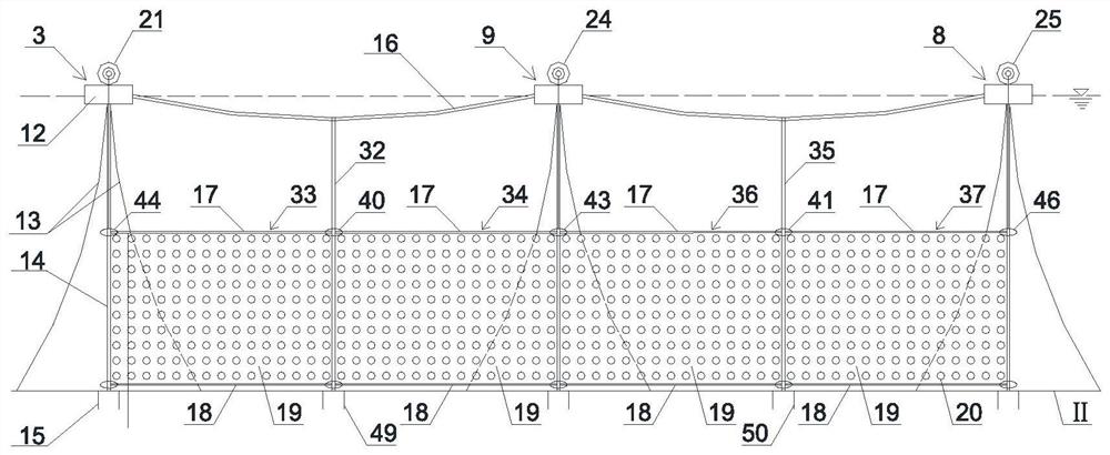 Ocean current retaining wall and construction method thereof