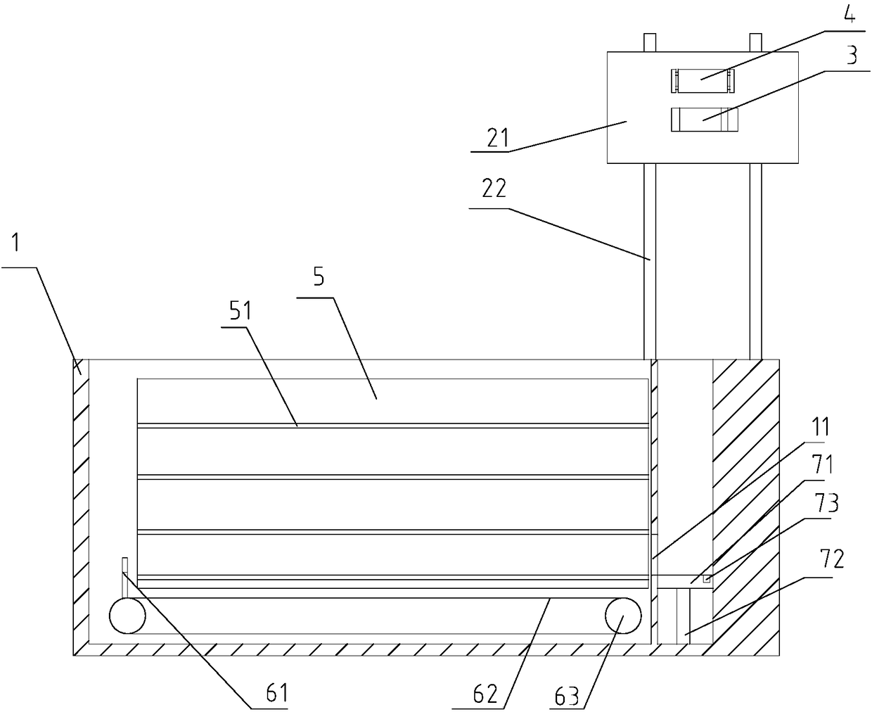 Arrangement device of bookshelf arranging machine