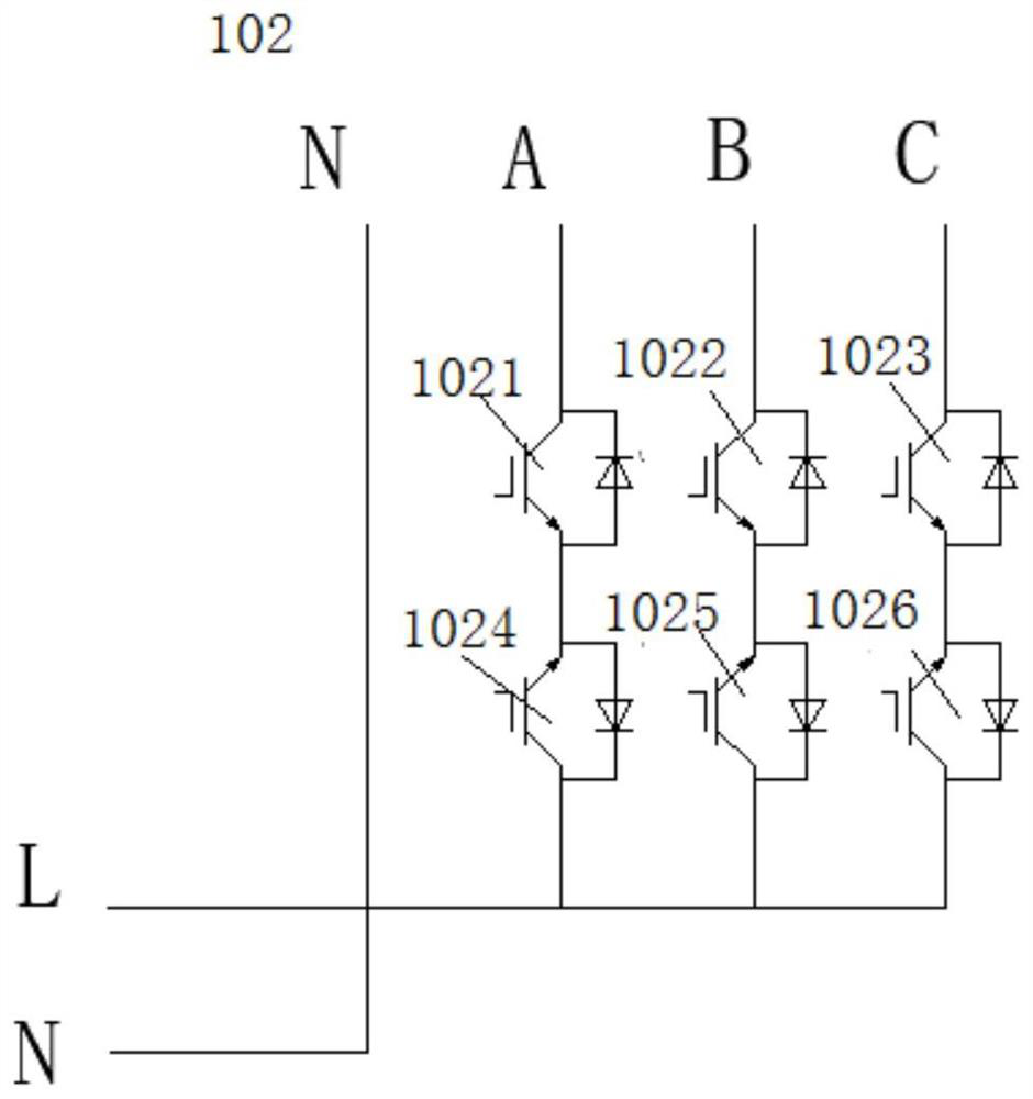 Device and method for treating three-phase imbalance of distribution transformer district