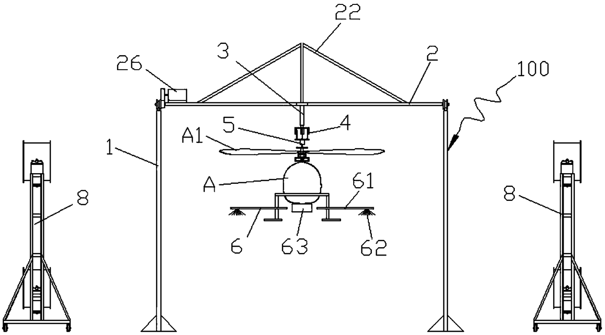 Plant protection unmanned aerial vehicle spray simulation and test device