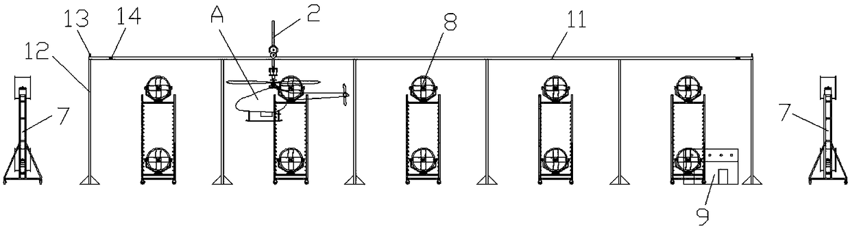 Plant protection unmanned aerial vehicle spray simulation and test device