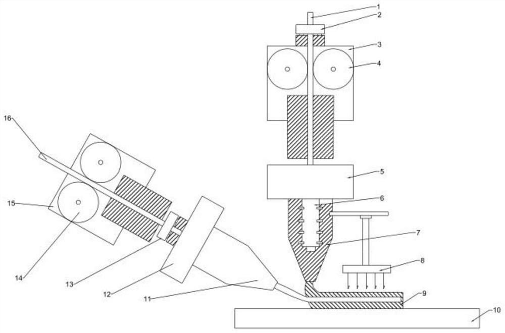 3D printing method for continuous fiber woven body reinforced fiber composite material