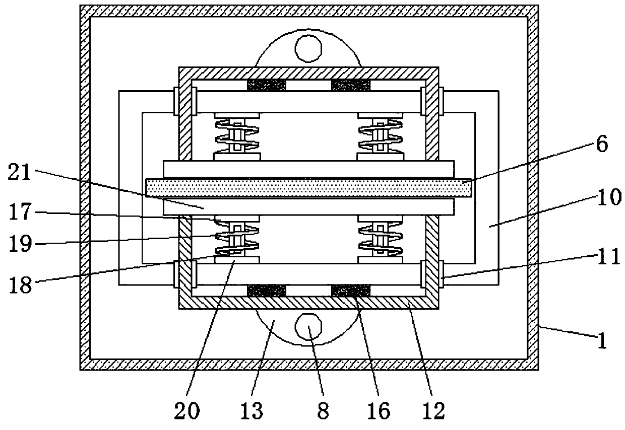 Camera supporting device based on security and protection network system