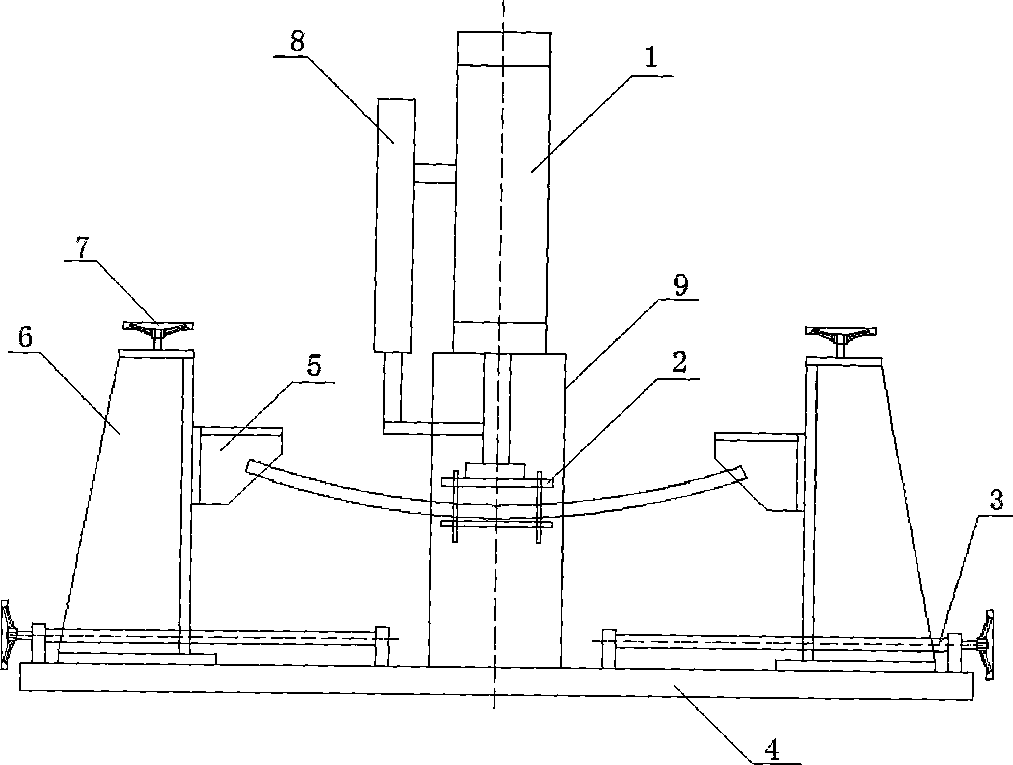 Steel plate spring assembly fatigue tester