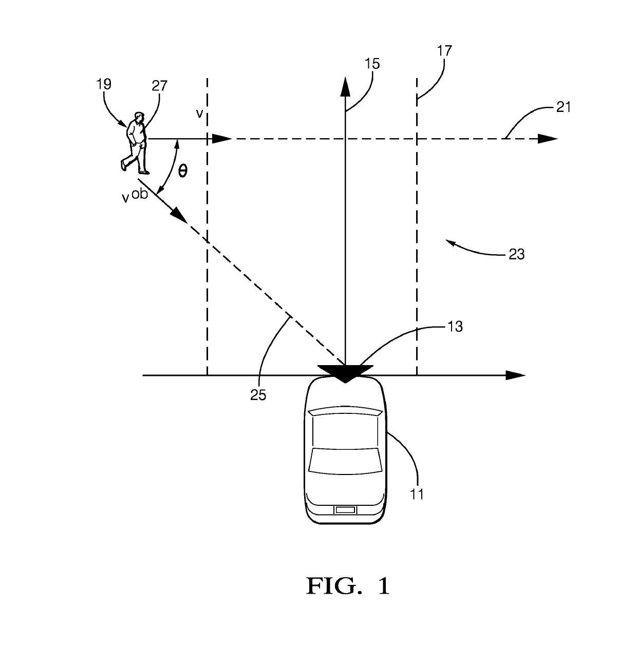 Method for the recognition of a moving pedestrian