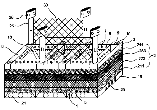 Plant arrangement device of road green belt in southwest region