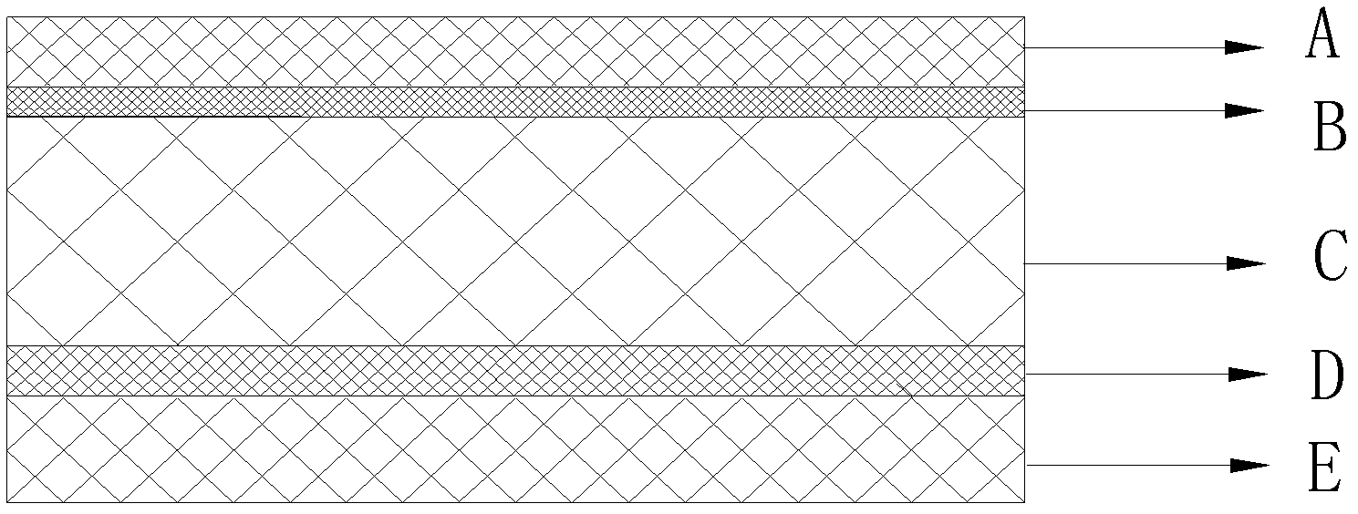 Novel multilayer co-extrusion medical transfusion film and preparation method thereof