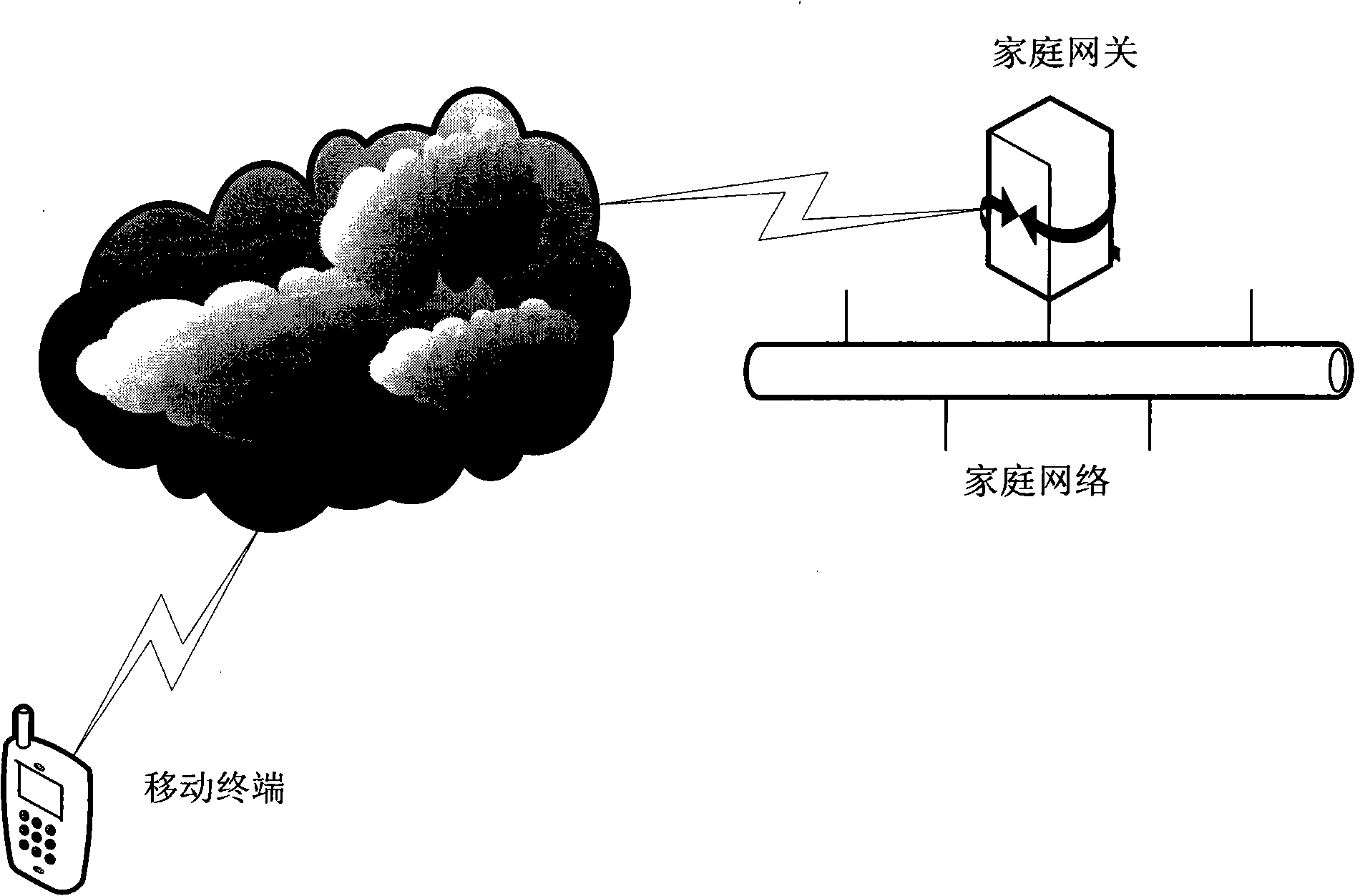 Remote access control system and method for household network