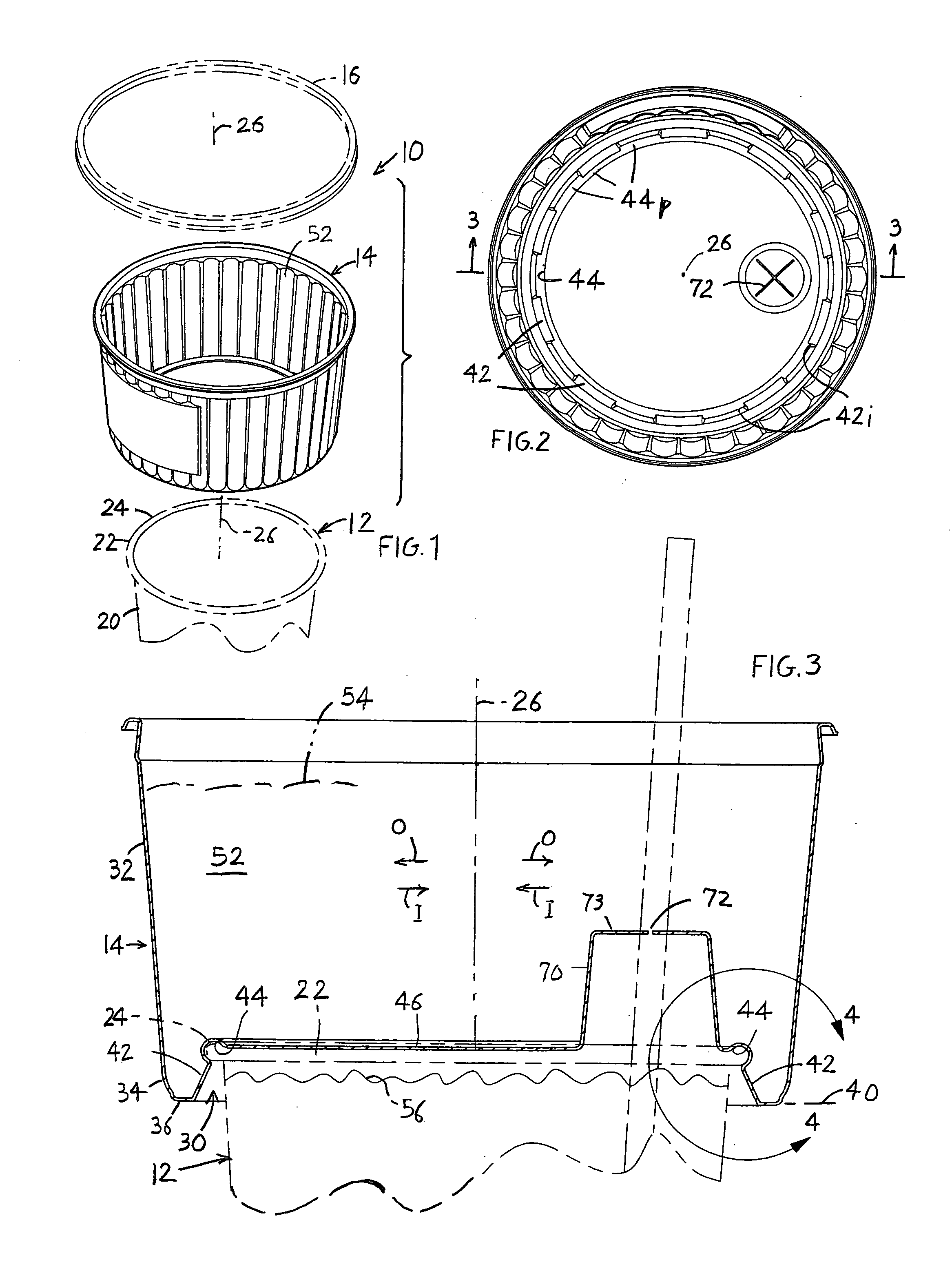 Food container attachable to cup