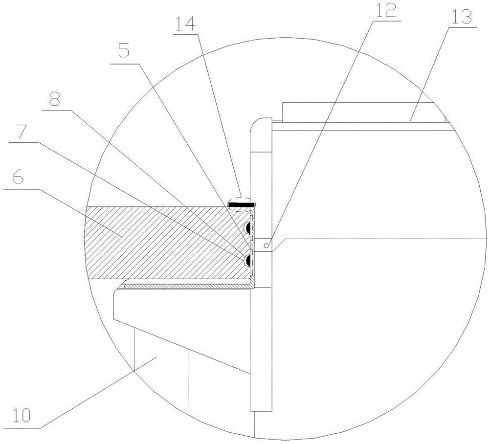 An injection molding die