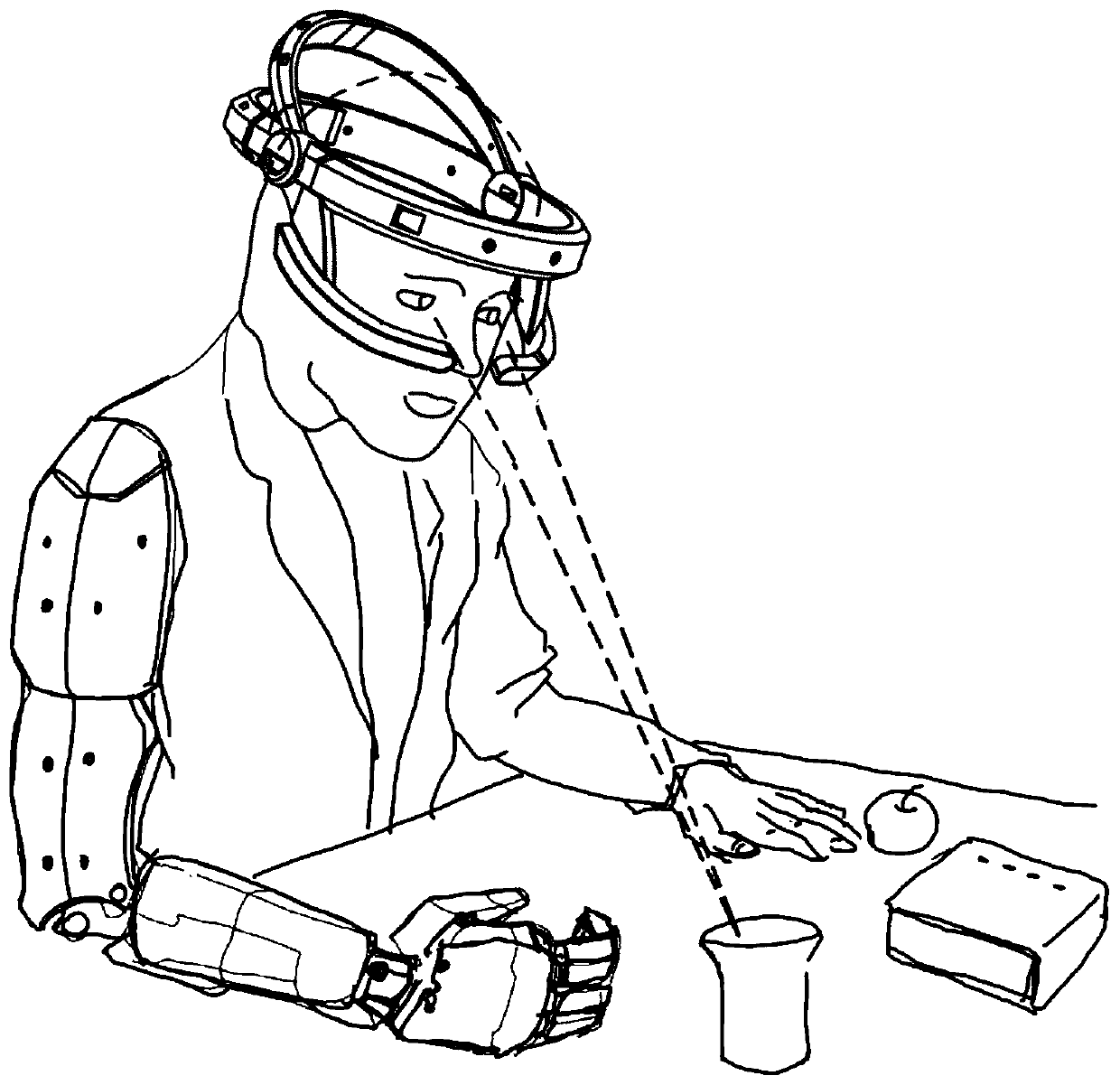 Hand-eye coordination grabbing method based on human eye gaze point