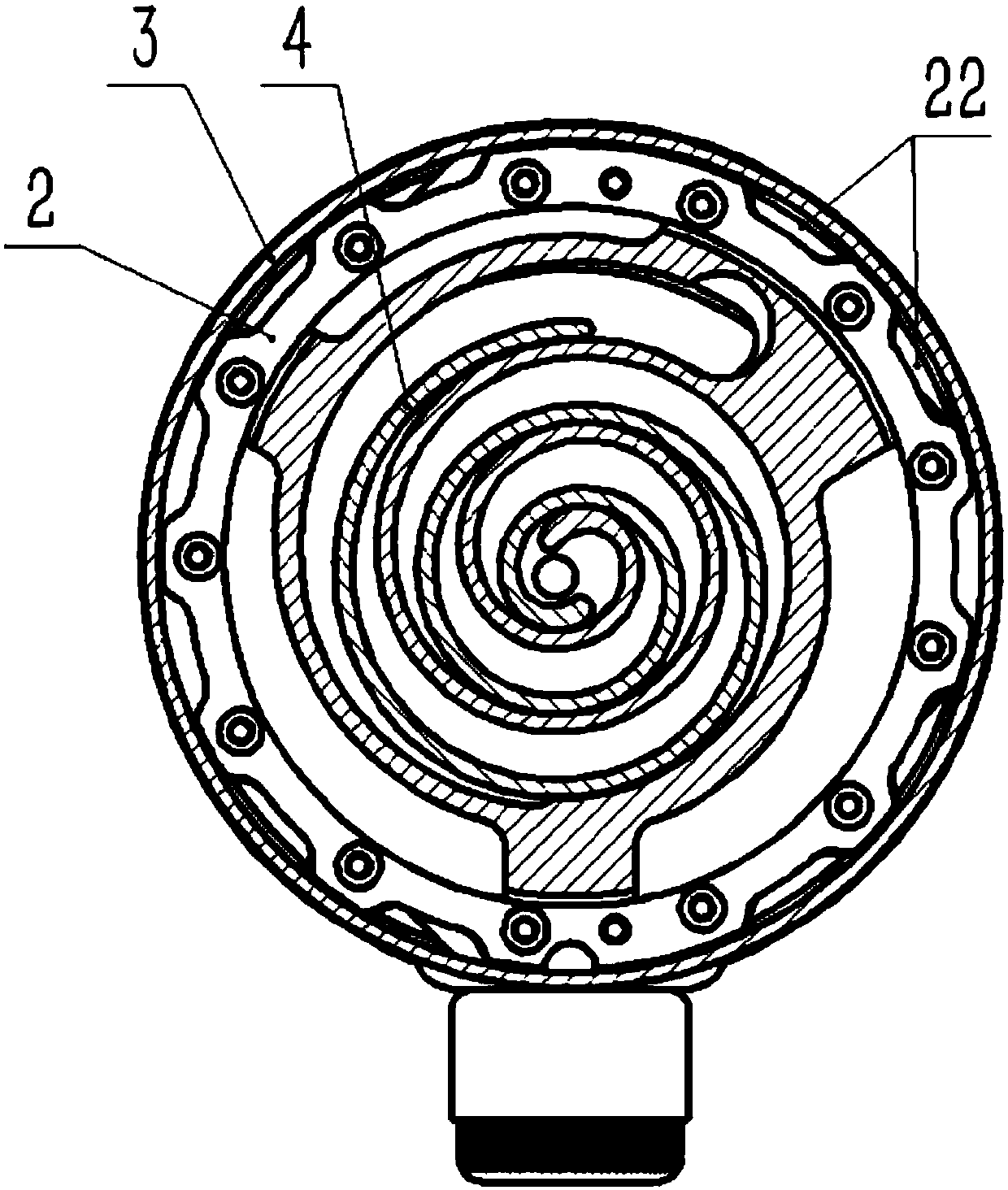 Compressor with two-grade scroll structure