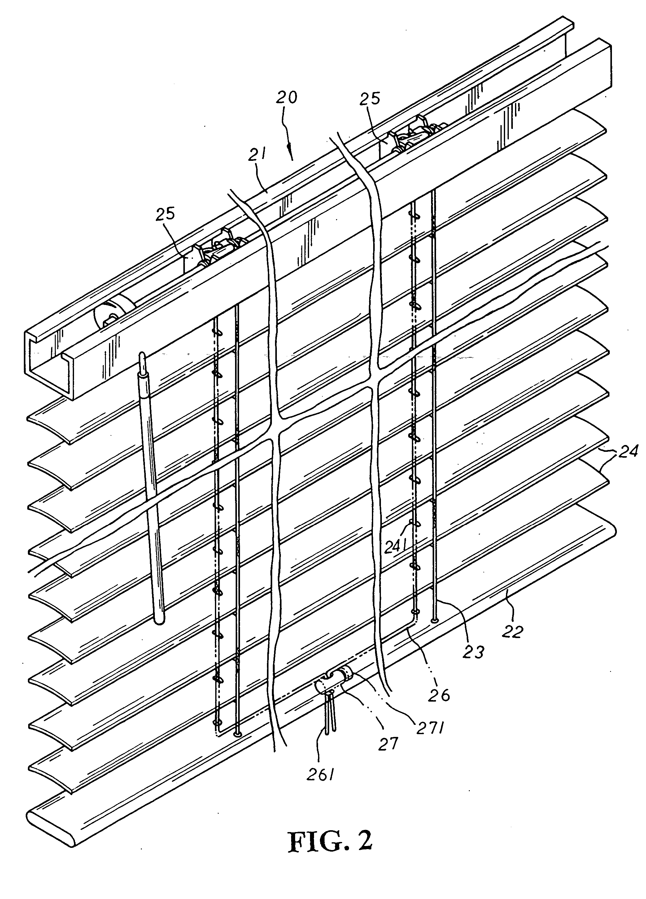 Blind slat structure