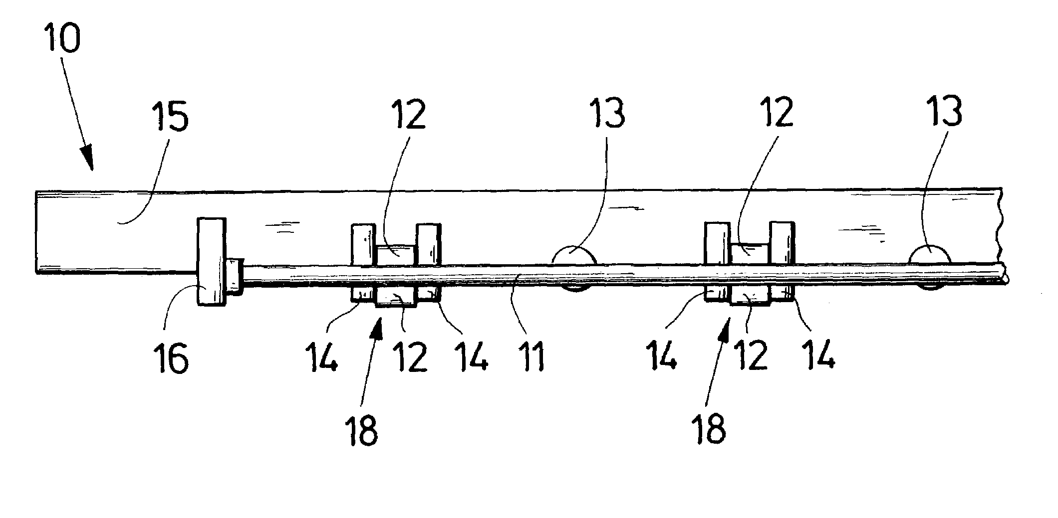 Device for supporting a material web