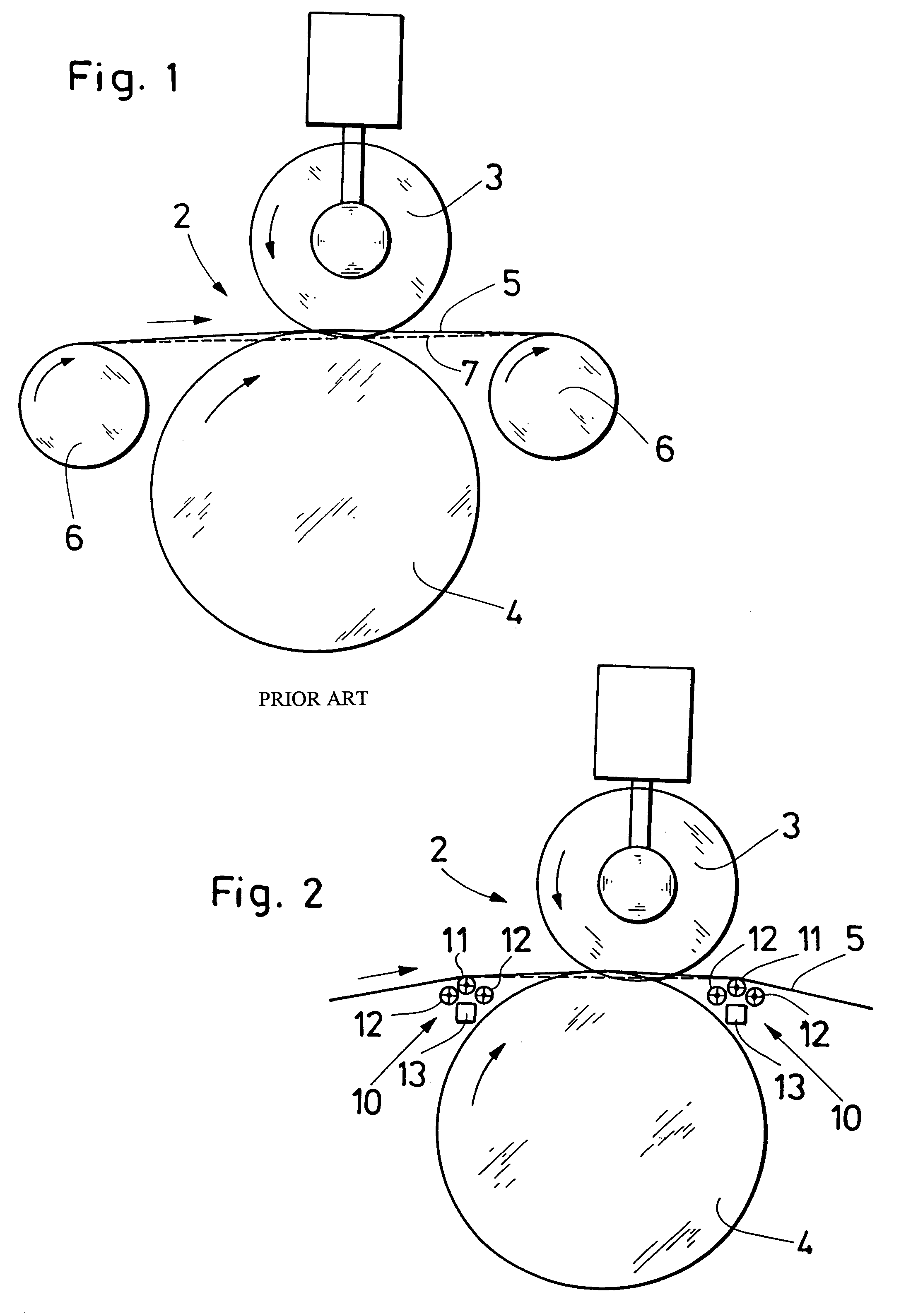 Device for supporting a material web