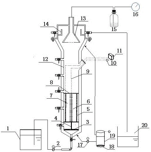 Magnetite-enhanced biological electrode coupled UASB (upflow anaerobic sludge bed/blanket) apparatus and operation method