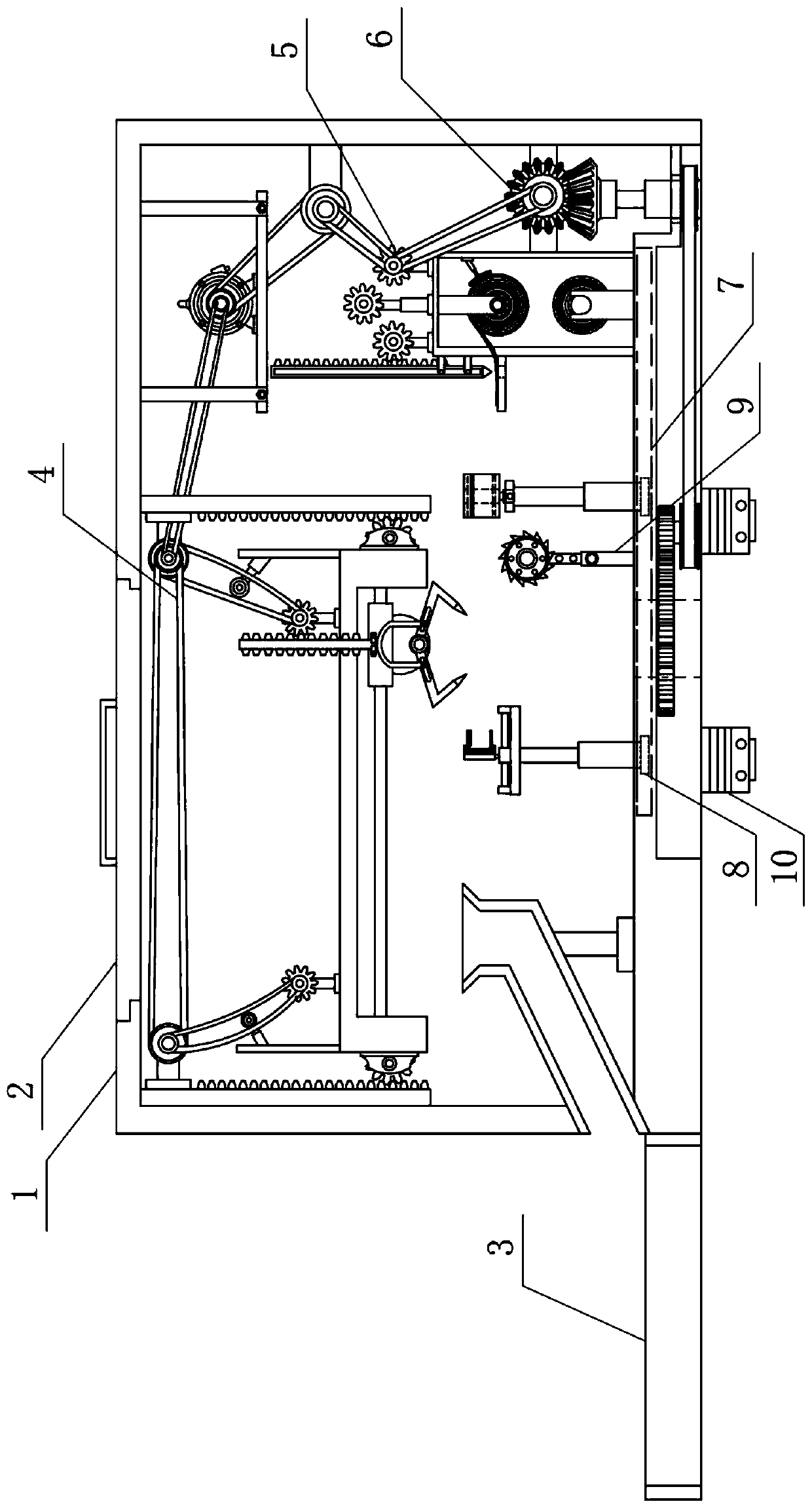 Clamping-free type coprinus encircling cutting apparatus