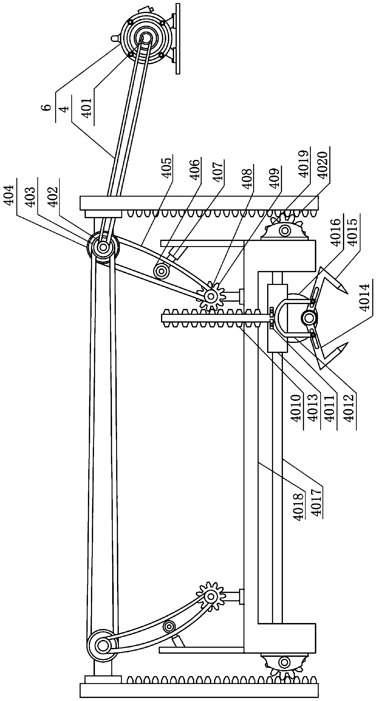 Clamping-free type coprinus encircling cutting apparatus