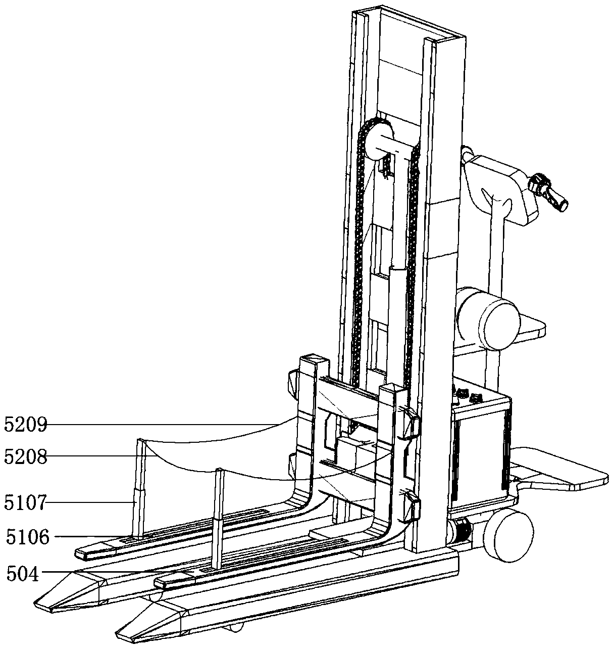 Electric high stacking power vehicle capable of being easily controlled