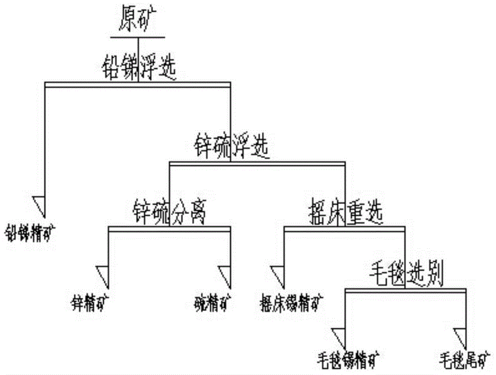 Gravitation separation tailing cassiterite flotation method