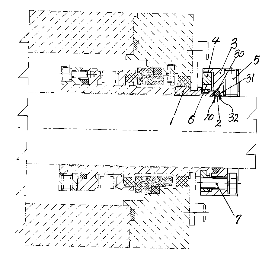 Mechanical sealing drive device with shaft seal