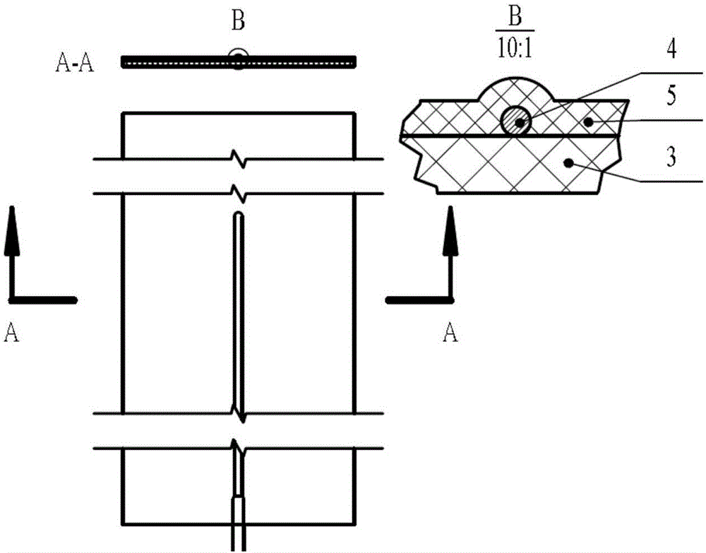 Glass fiber/epoxy resin composite material substrate type fiber bragg grating sensor