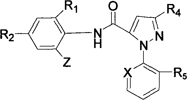 Pyrazole amide derivative and application thereof