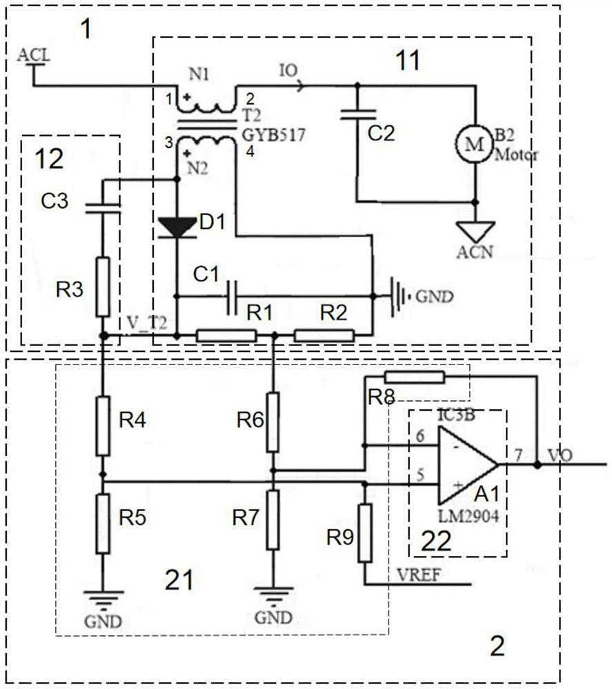 Positive bias high-end current detection circuit and electrical equipment applying same