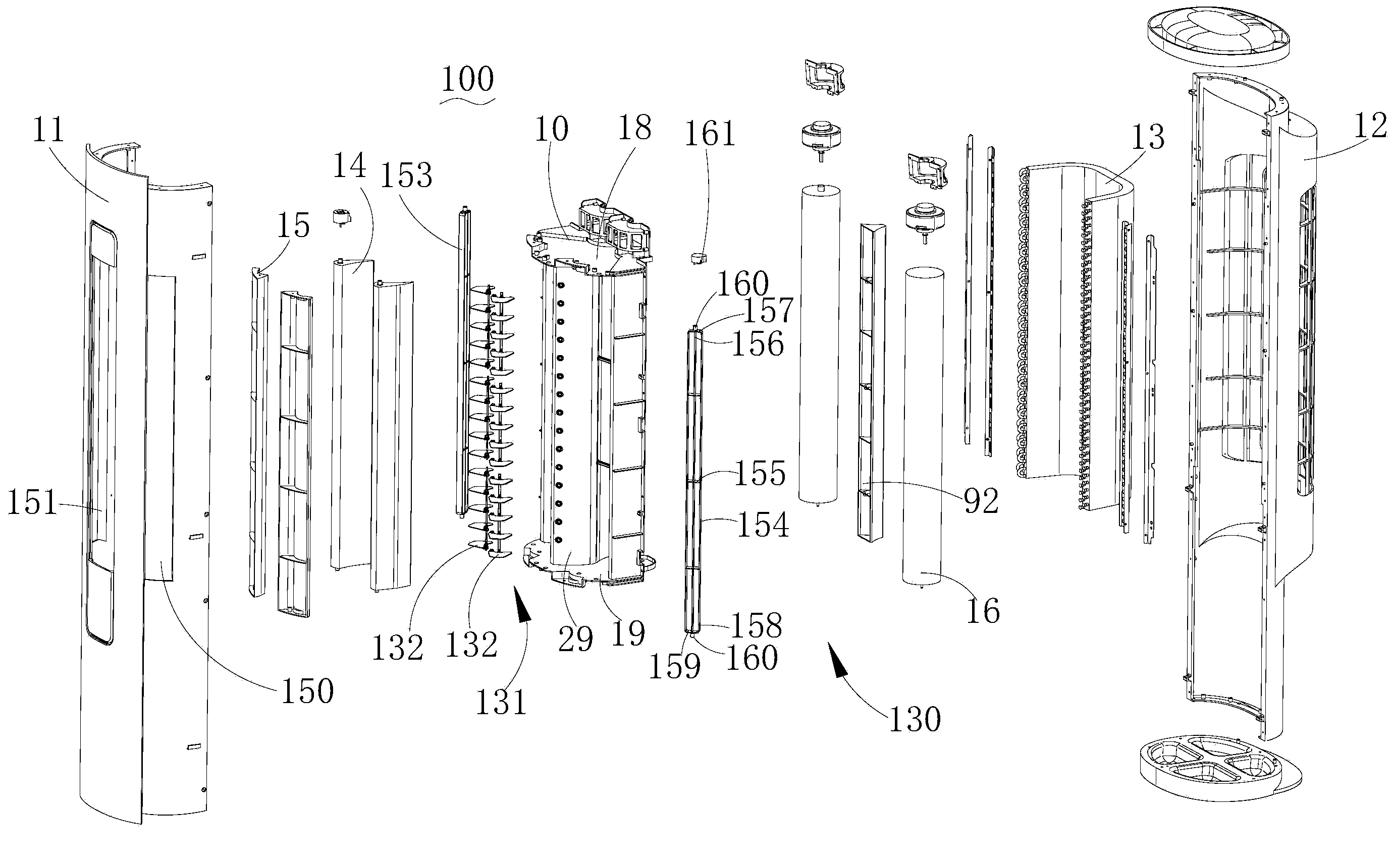 Air conditioner duct structure and vertical air conditioner