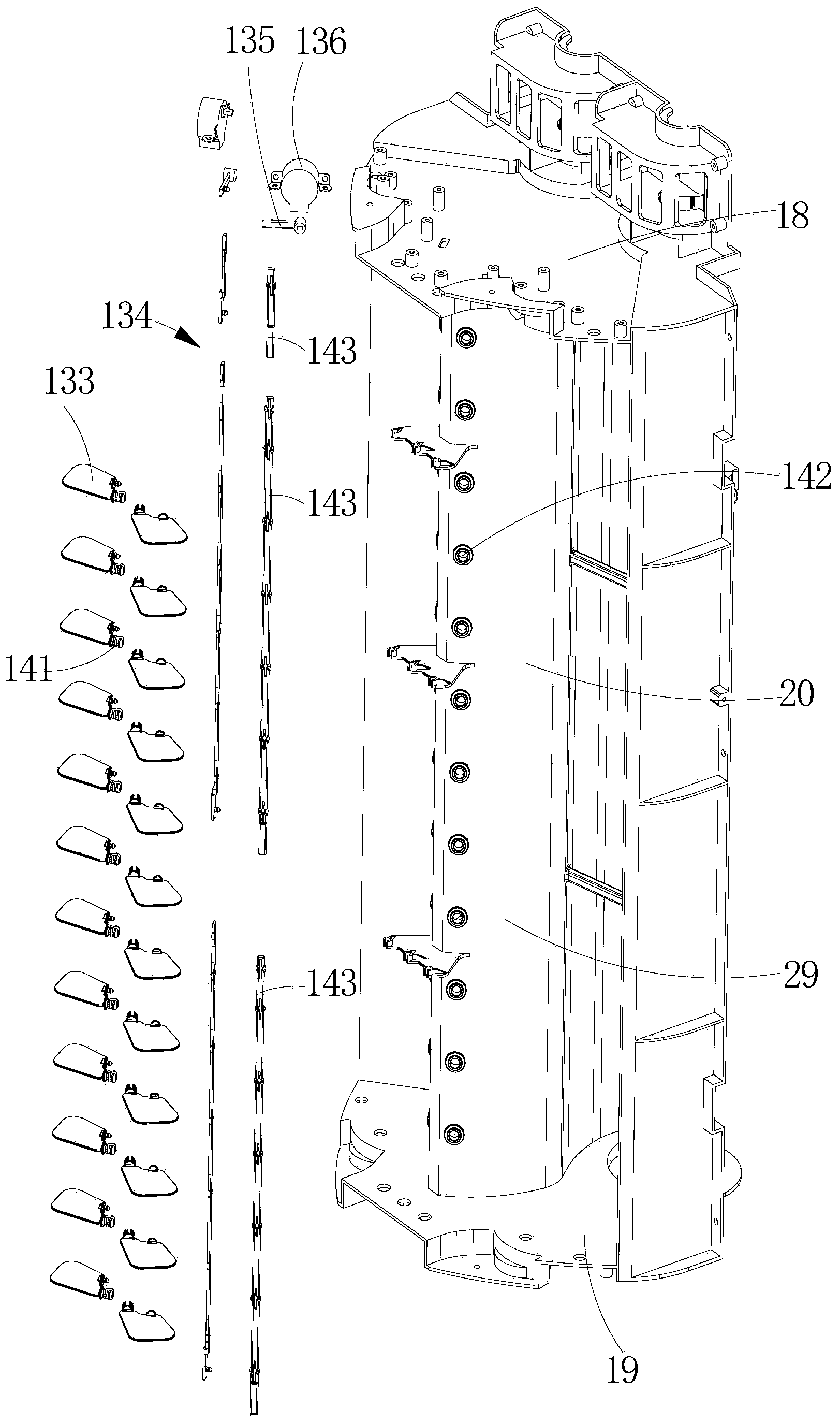 Air conditioner duct structure and vertical air conditioner